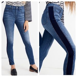 NWT Madewell 9” skinny jeans Beattie wash velvet